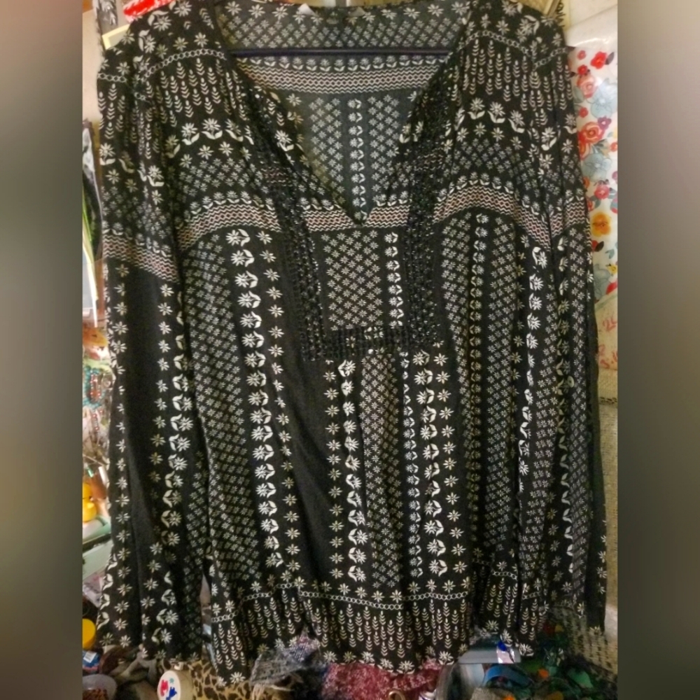 Zac & Rachel Boho blouse size Large